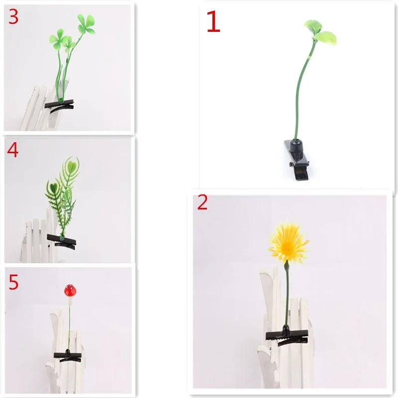 Новинка 4 вещи в комплекте унисекс забавные трава зажимы прелестный цветочный