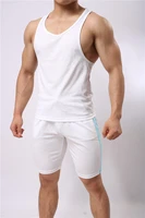 men tank tops pants body sleeveless summer vest boy fitness tights top tees sport undershirt suit