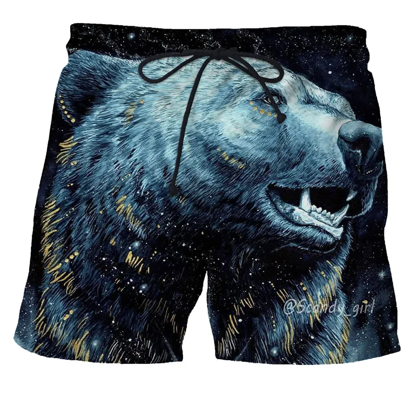

Wolf Starry Sky Streetwear Shorts Men Shorts 2021 cool Shorts 3D printing Man Summer Shorts Casual Pants Comfortable