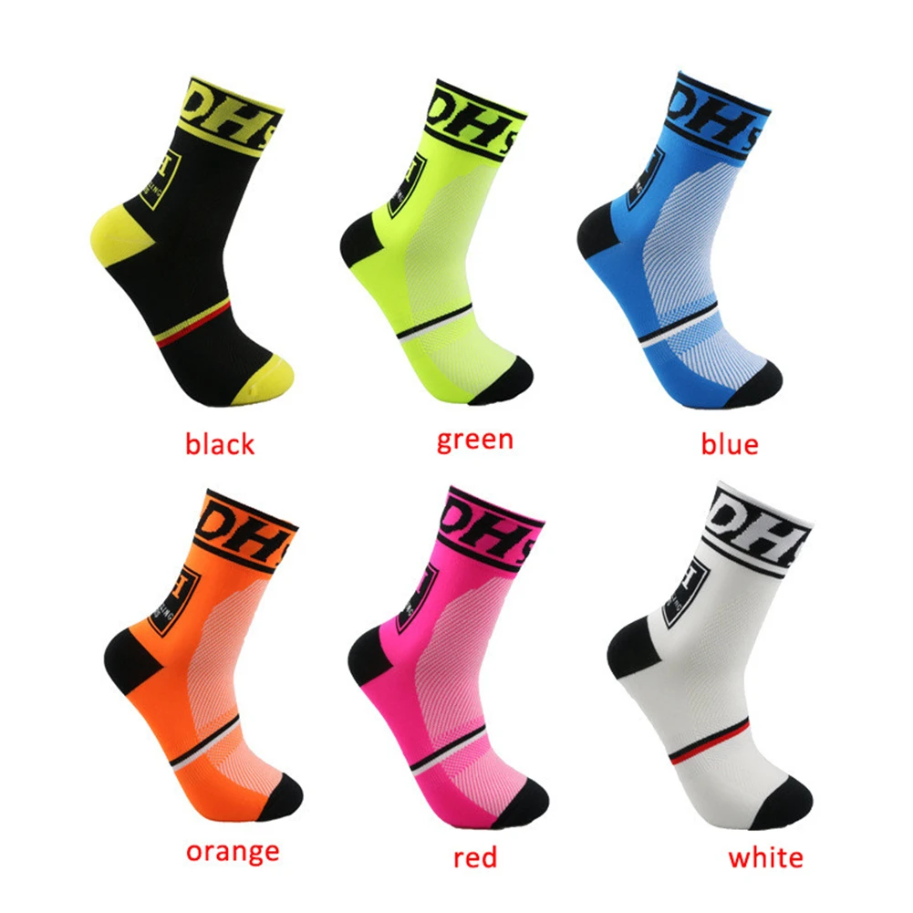 

NEW Sports Socks Breathable Cycling Knee-High Sports Socks Men Women Anti-sweat Summer Running Basketball Sport Socks