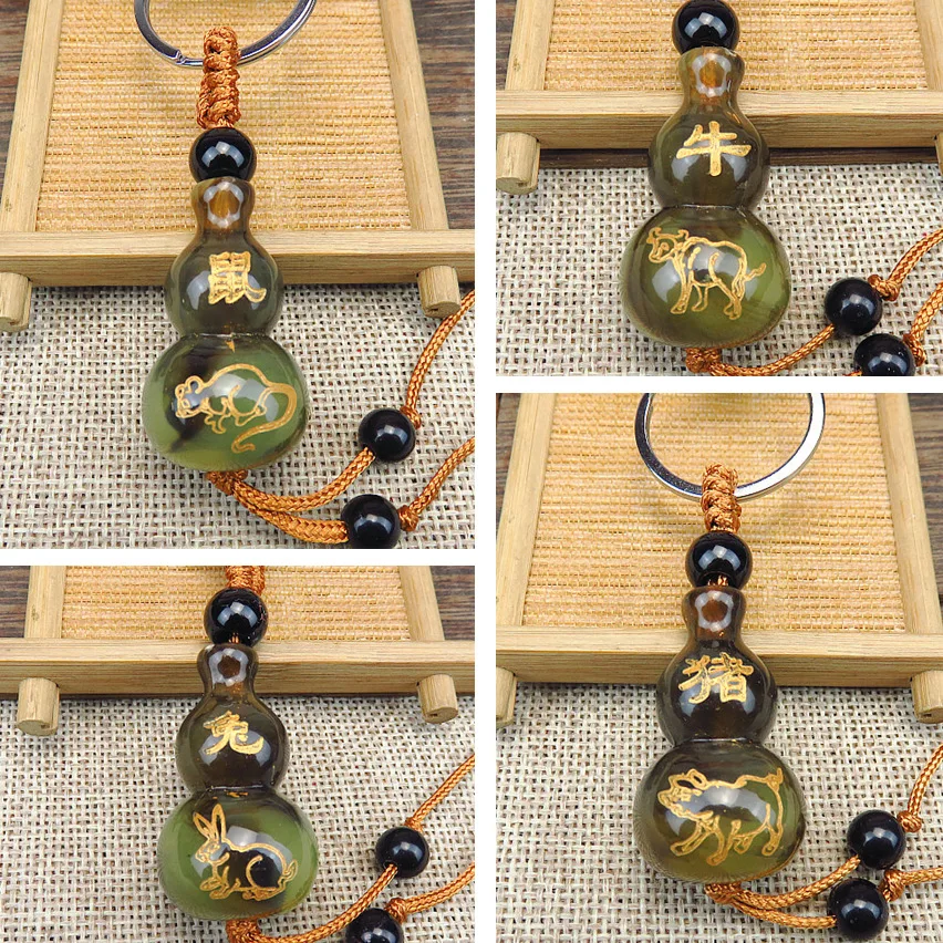 Подвеска с имитацией китайского знака зодиака подвеска пряжкой для ключа в виде