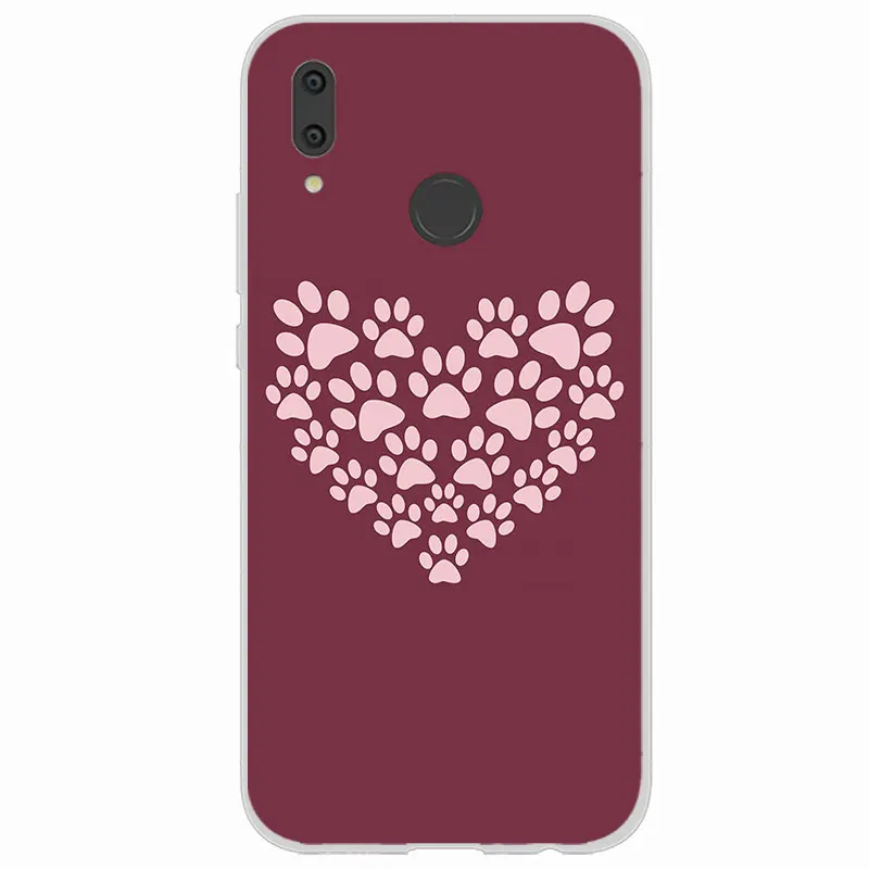 TPU Back Cover For Huawei Y3 Y5 Y6 Y7 2017 II Pro Silicone Soft Dog paw Phone Case Prime 2018 Y9 2019 |