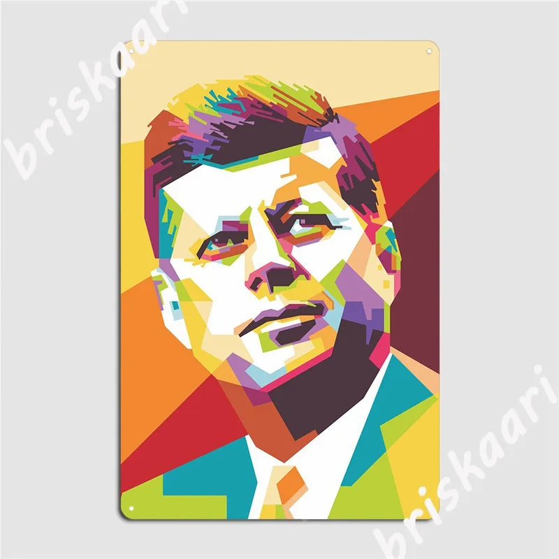 

John F Kennedy Metal Sign Wall Plaque Custom Pub Kitchen Tin Sign Poster