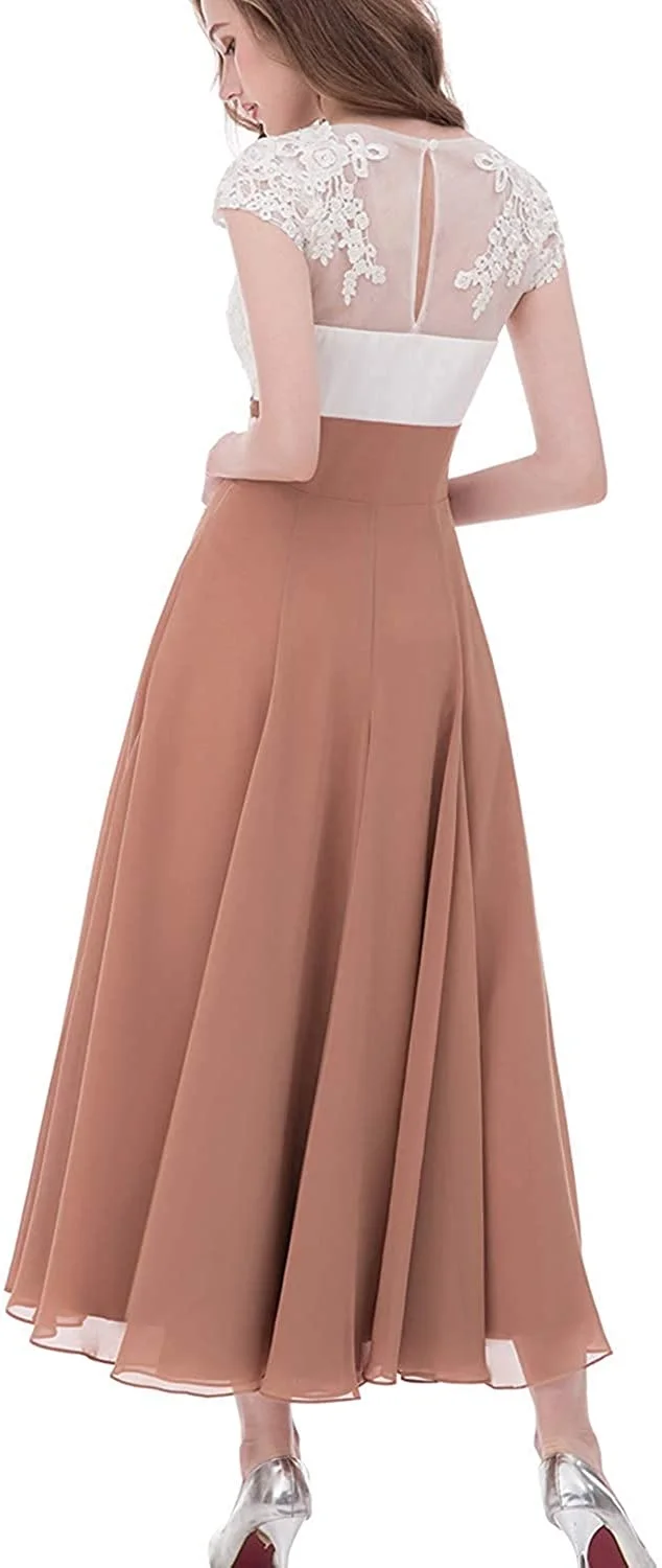 Платья для матери невесты с v-образным вырезом женщин Цвет слоновой кости