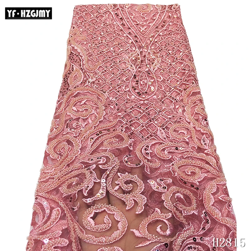 YF HZGJMY бисером/блестками Тюль Ткань кружево нигерийский африканская вышивка Чистая кружево Французская ткань для вечерние A2409 2816