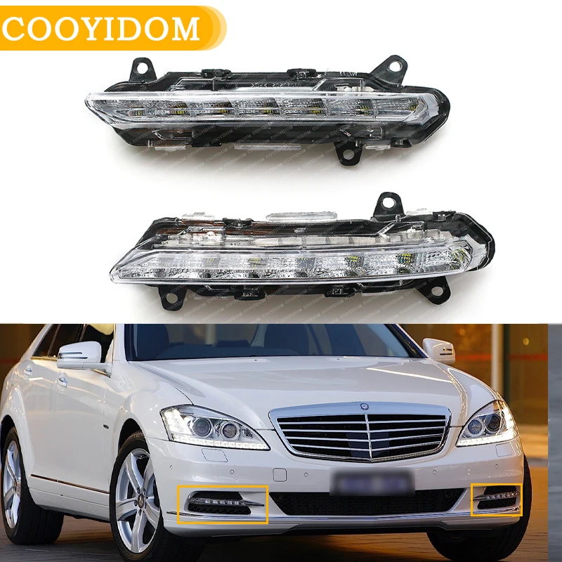 Car LED DRL Fog Lamp Daytime Running Light For Mercedes-Benz S-Class W221 C250 C300 C350 CL550 AMG CLS550 R350 085 2009-2013