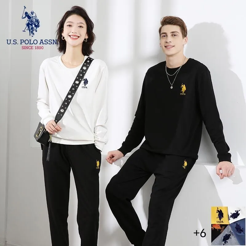 Свитер U.S.Polo Assn. Для мужчин и женщин с круглым вырезом повседневный Свободный Топ