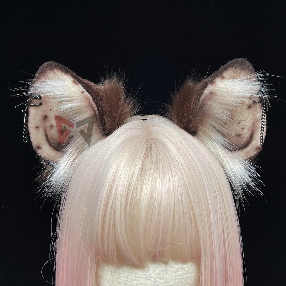 

Handmade Work Brown Gray Dog Ears Hair Hoop Christmas Cosplay Party Fold Style Hairbands Headband Headwear Accessories