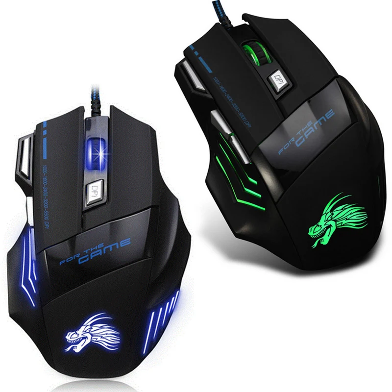 

5500DPI LED Optical Gamer Mouse USB Wired Gaming Mouse 6/7 Buttons Gamer Computer Mice For Laptop PC desktop notebook Dropship
