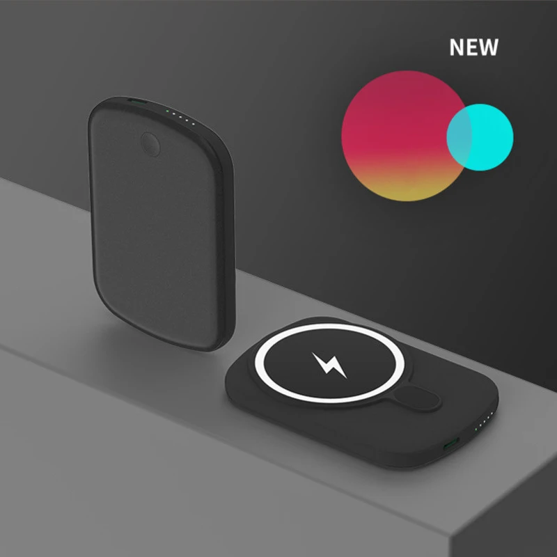 

5000mAh NEW Mini design Portable Magnetic Wireless 15W Fast Charger Mini Power Bank For iPhone 12 13 12Pro 13Pro Max Mini Exter