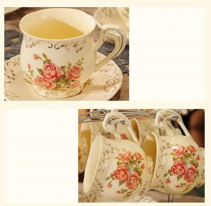 

Ceramics coffee mug milk Cup spoon and dish Elegant Home Decoration