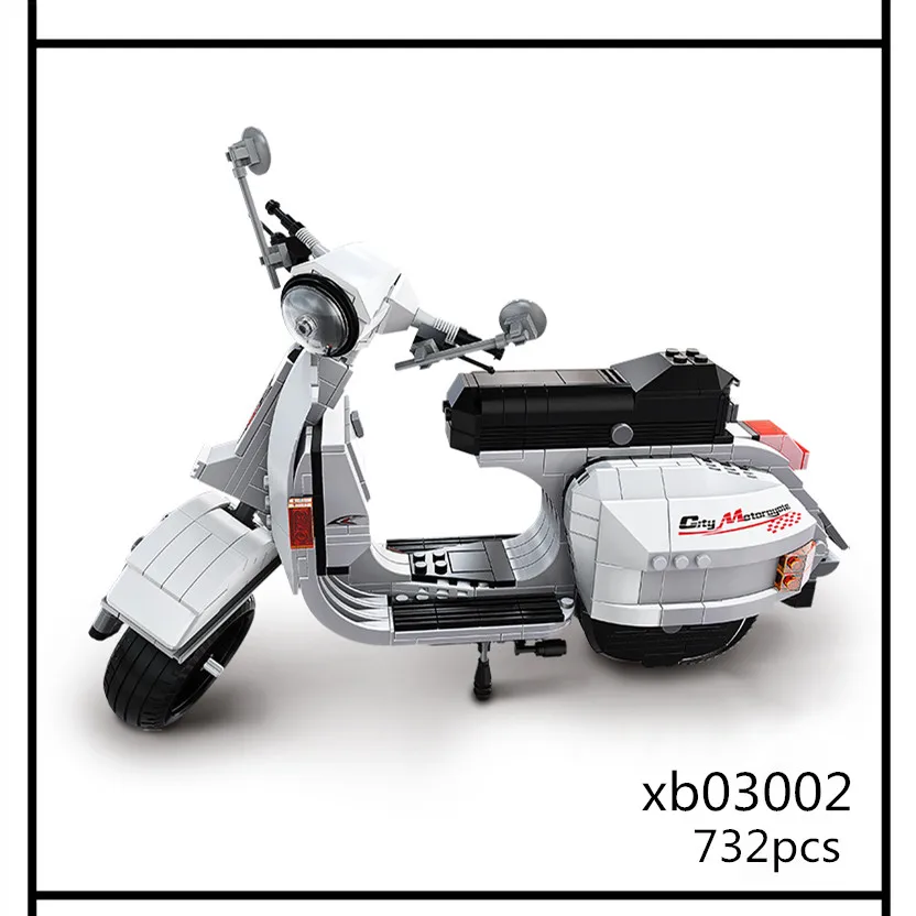 XingBao 03002 Творческий LepinDS дизайн классических серии Vespa P200 мотоцикл строительные