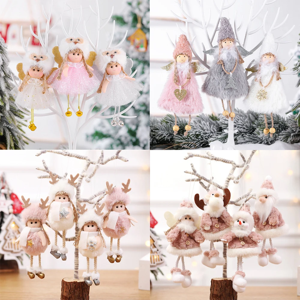 

Angel Doll Christmas Ornaments Merry Christmas Decorations for Home Christmas Tree Decor Xmas Gifts Navidad 2021 New Year 2022