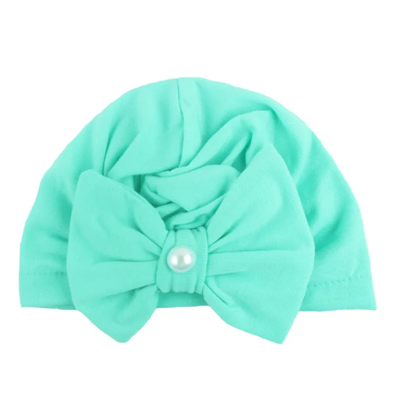 Bohemian style Cotton Soft Turban Knot Girl Kids Newborn Cap Summer Hat 8 Colors Cute Baby Girls With Bowknot Pattern | Детская одежда