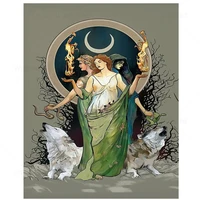 moon goddess hecate poster 5d diamond painting psychic wall art diamond mosaic diy full round diamond embroidery cross stitch