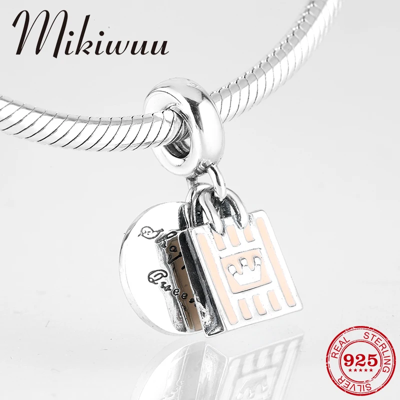 Новый 925 стерлингового серебра королева шоппинга знак Модные женские Подвески