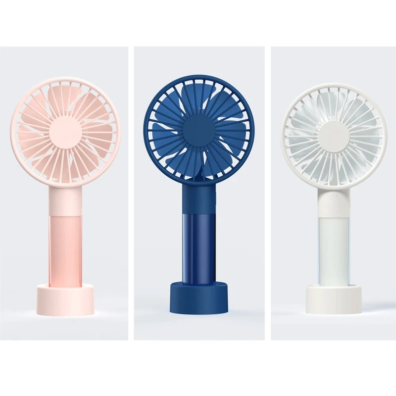 

1200Mah Mini Handheld Fan With Base Portable USB Rechargeable Desktop Fan For Office Outdoor Travel