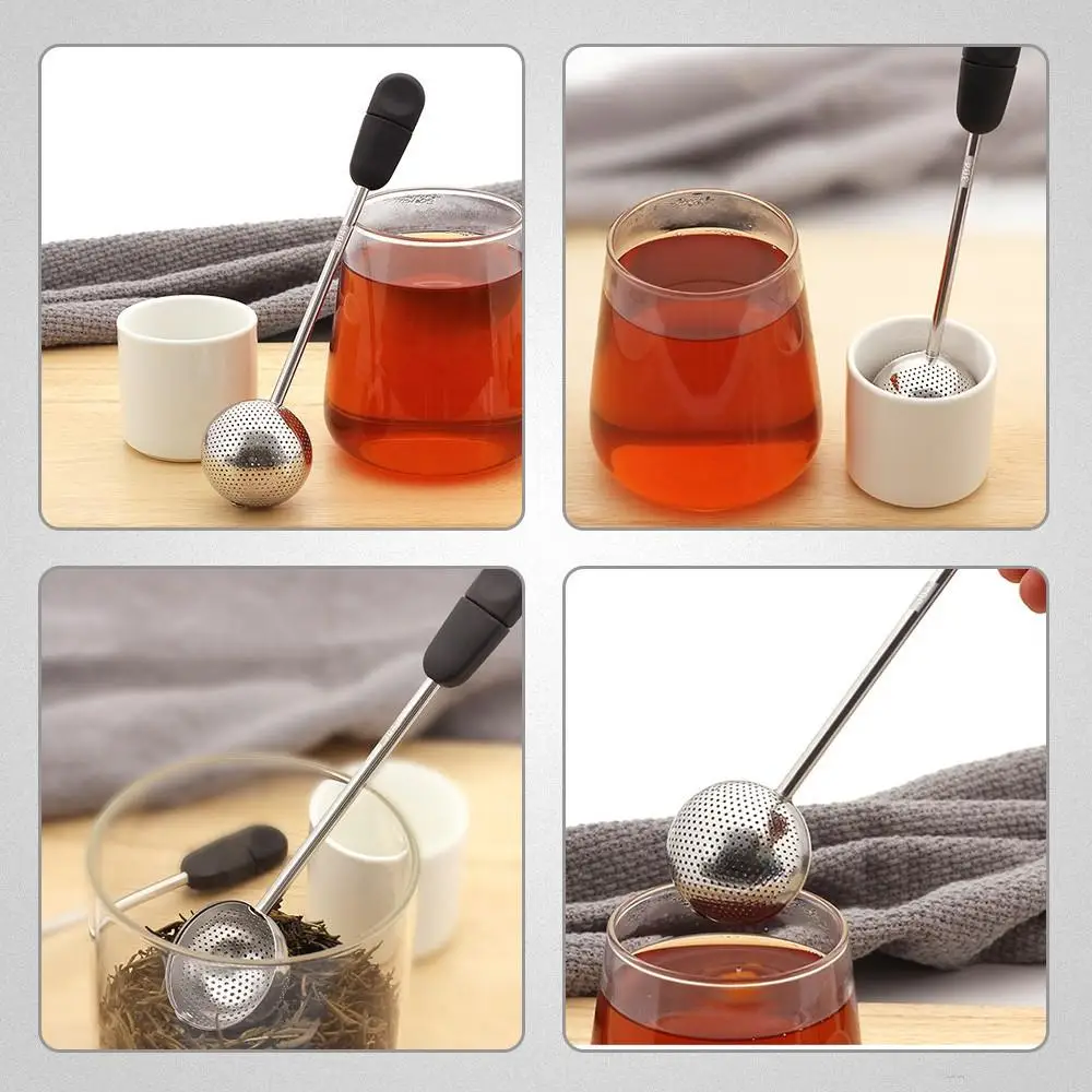 

Tea Infuser Stainless Steel Sphere Mesh Tea Strainer Coffee Herb Spice Filter Diffuser Handle Tea Ball Tea Bag Filter Teaware