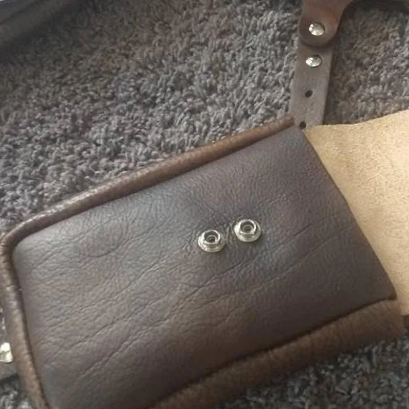 Кожаная сумка на плечо в стиле стимпанк для мужчин винтажный кошелек с двумя