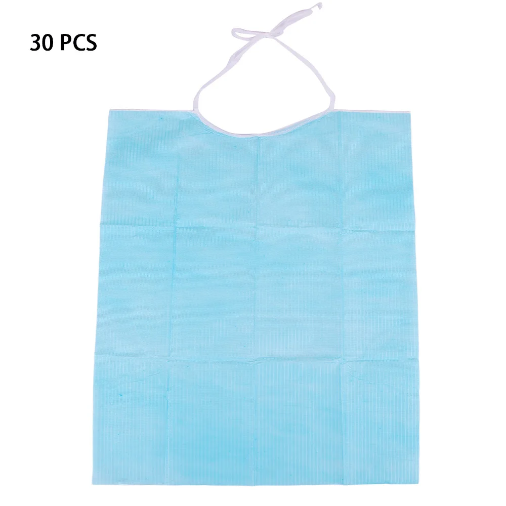 30 шт./лот водонепроницаемый одноразовый стоматологический нагрудник для гигиены