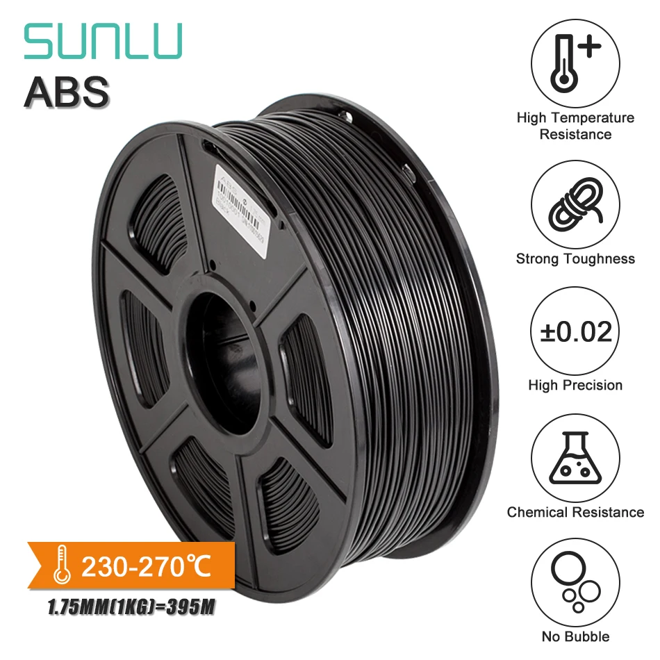 SUNLU ABS Пластик Filamet 1 75 мм кг 2.2lbs матириал для 3D принтеры ручка промышленный