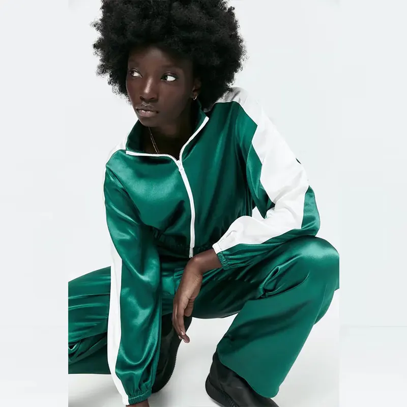 

Женский костюм Nlzgmsj Za 2022, хип-хоп, женские комплекты с длинными брюками, уличная одежда, куртка с длинным рукавом и брюки, комплект одежды, кос...