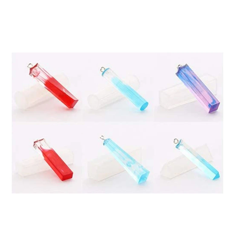 

10 Pcs/Set DIY Jewellery Silicone Molds For Making Resin Pendant Or Handcrafts,Cylinders Stripe Silicone Mold