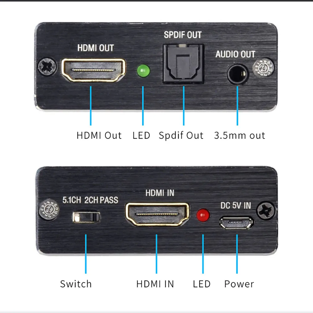 AYINO HD 1080P HDMI Совместимый оптический SPDIF RCA L/R экстрактор преобразователь Аудио