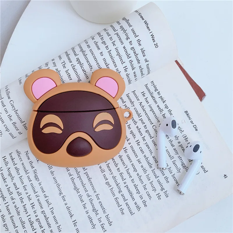Чехол для наушников Airpods Pro с изображением листьев енота защитный чехол