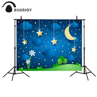 allenjoy baby shower photography backdrops cartoon blue sky moon stars spring backgrounds for photo photocall photophone camera