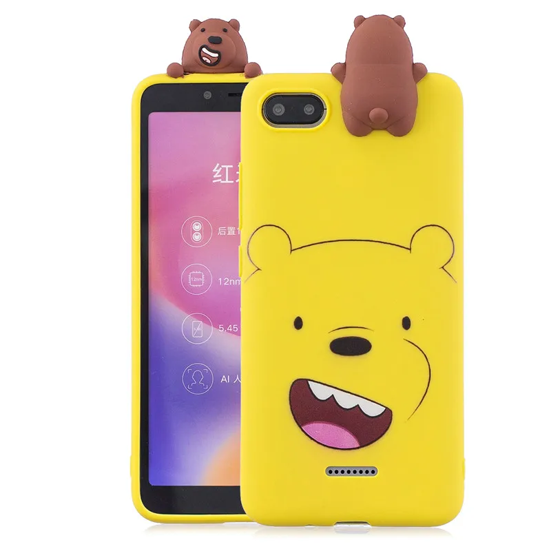 3D Мягкий Силиконовый ТПУ мультяшный чехол для Xiaomi Mi A3 A1 A2 Lite Redmi 8 7 8A 7A 6A 5A 4X S2 Go Note 5 6