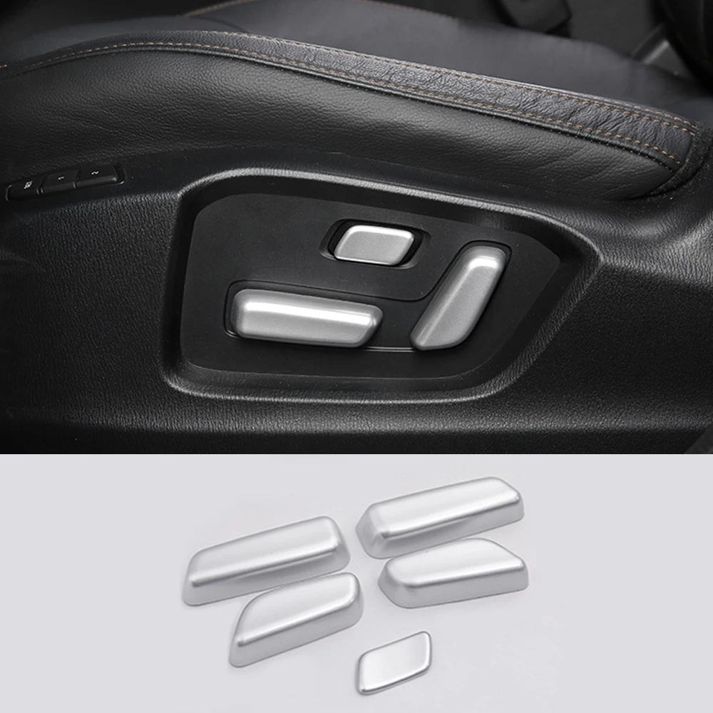 

Matte Chrome Interior Car Seat Adjustment Adjust Switch Cover Kits For Mazda CX-5 KF 2017 2018 CX5 2nd Overlay Trims Accessories