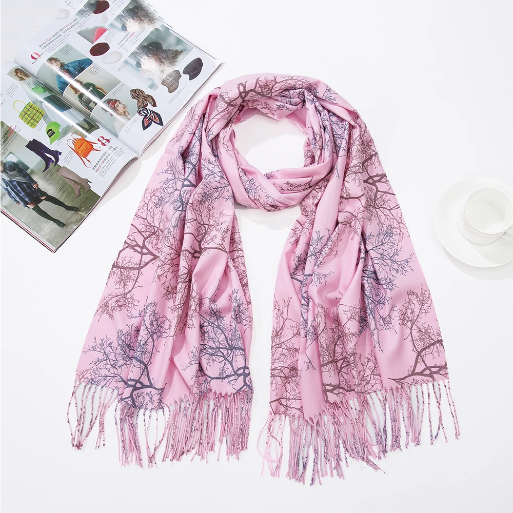 czhcqq high quality women fashion printing scarf with tassel lady winter autumn long scarf luxury brand hot sale men shawl free global shipping