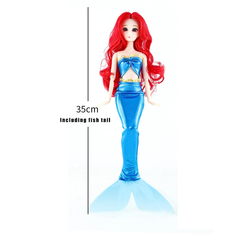 Bjd кукла 35 см модная одежда Русалка Куклы 3D глаза 11 суставов Русалка Детская кукла «Принцесса» девушка куклы для девочек Игрушки для девочек