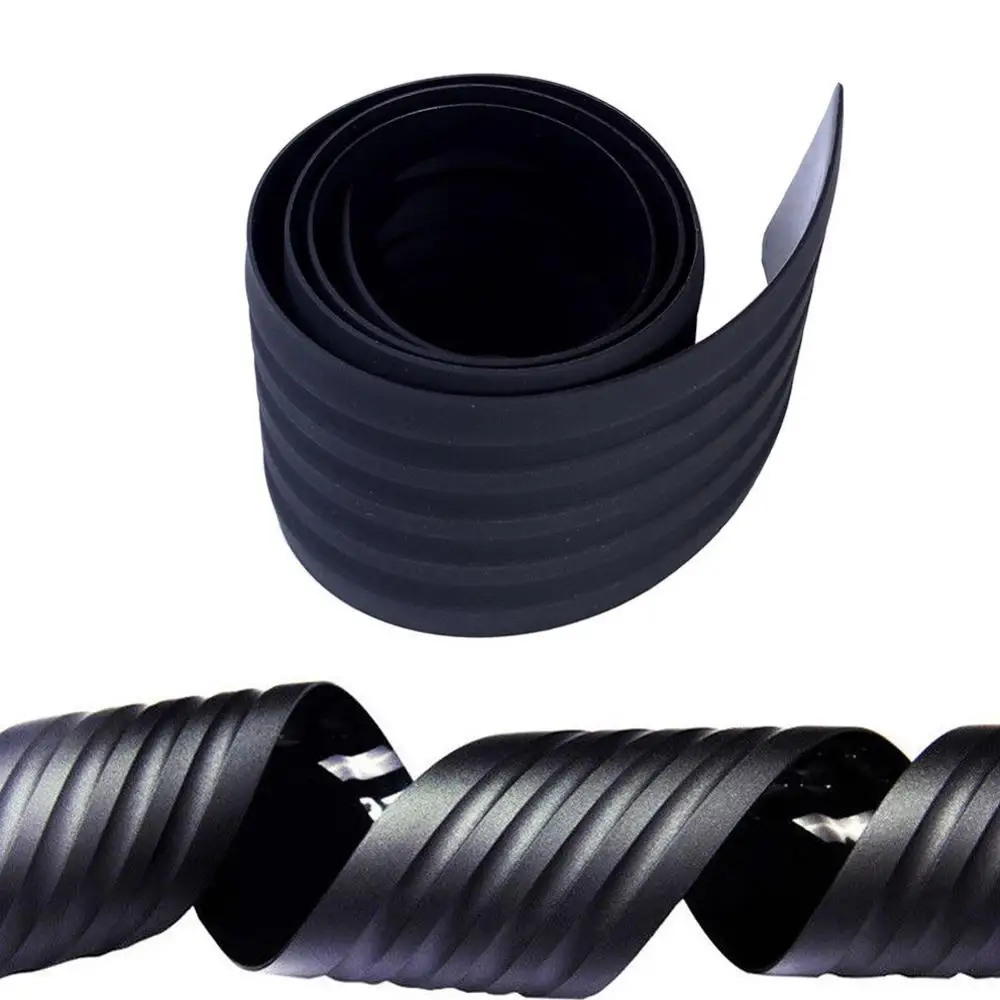Black Car Trunk Door Guard Strips Anti-Scratch Bumper Protector Rubber Strip Mouldings Pad Trim Cover Styling | Автомобили и