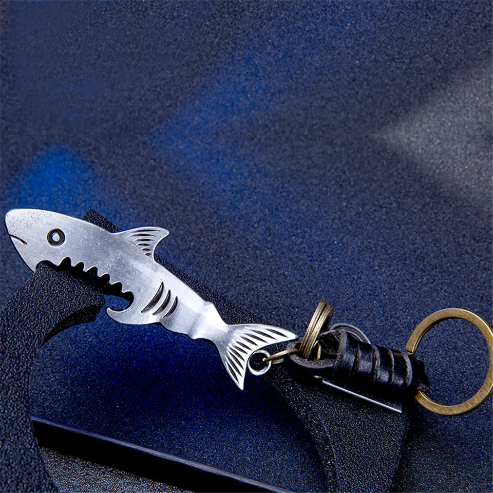 Брелок серебристого цвета 2020 сплав многофункциональный штопор с рыбой брелки