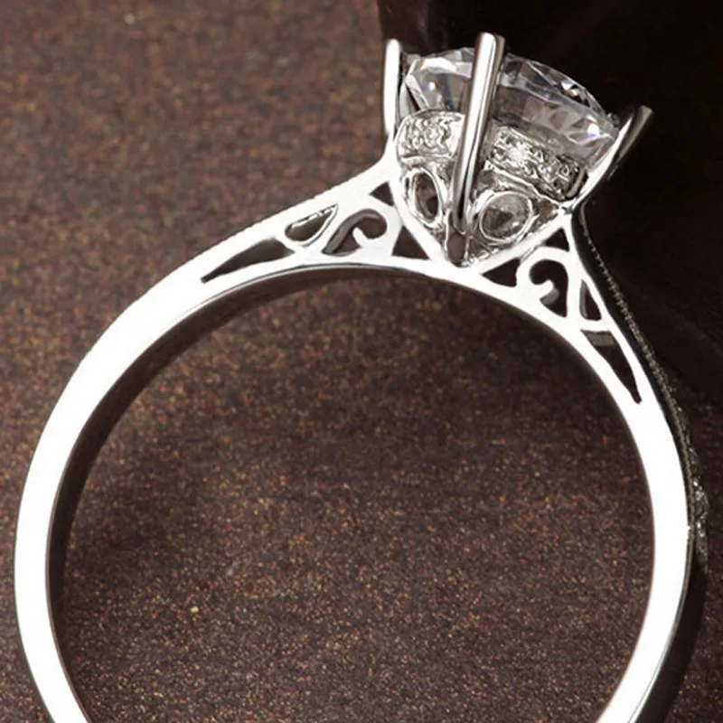 LMNZB Real 100% 925 Sterling Silver Ring Micro Crown 1 Ct Zircon Wedding Engagement Rings Fashion Jewelry Gift Wholesale LJZ018 | Украшения
