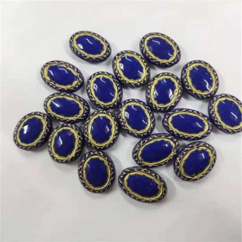 royal blue Новое поступление! 18x14 мм 600 шт/партия акриловые овальные бусины в античном стиле для сережек аксессуары части, ручная работа ювелирные изделия DIY - Цвет: royal blue