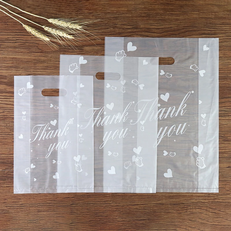 Подарочные пакеты с надписью Love Thank You 20x30 см розничная продажа сумка для покупок