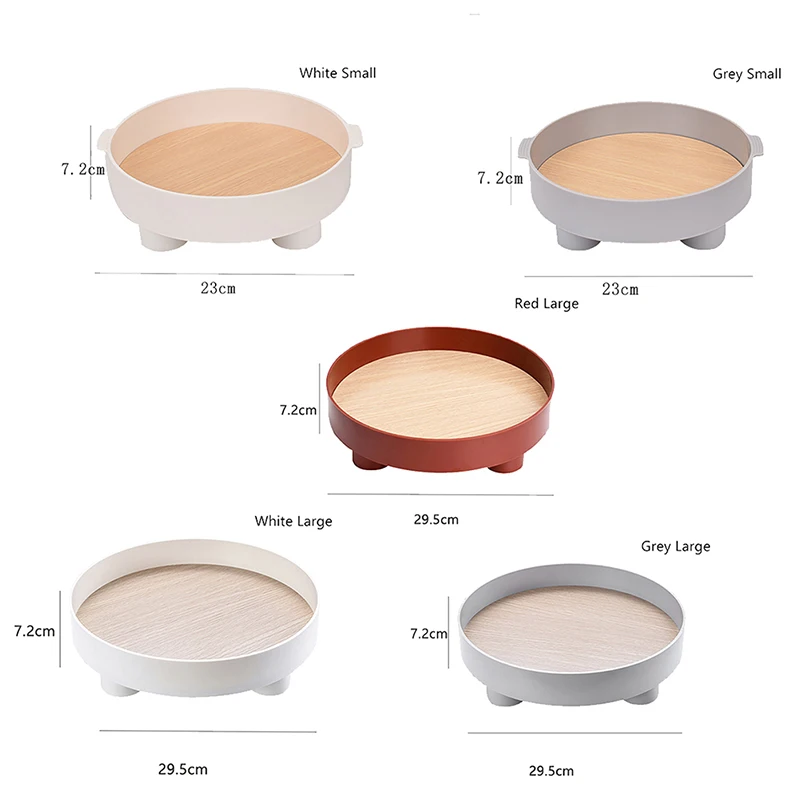 

ABS Jewelry Tray Portable Storage Rack Cosmetics Basket Dessert PlateOrganizer