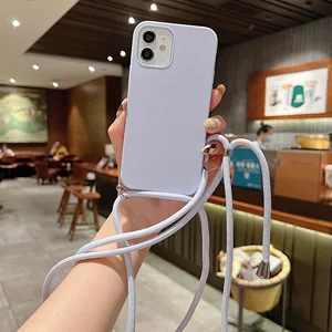 Soft Cellphone Case with Cross String to Hang Neck, Phone Protector for Huawei P20, P30 Lite, P40, P