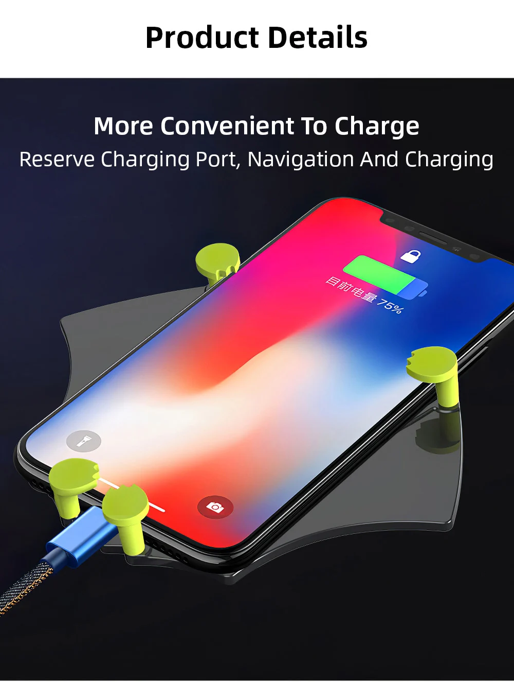 Милый безопасный держатель для телефона для iPhone XS X XR Air Vent Clip Mount No Magnetic держатель на присоске приборной панели