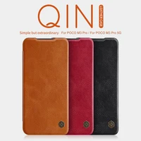 for xiaomi poco m3 pro case for poco m3 pro 5g nillkin qin pu leather flip cover for redmi note 10 5g card pocket wallet bags