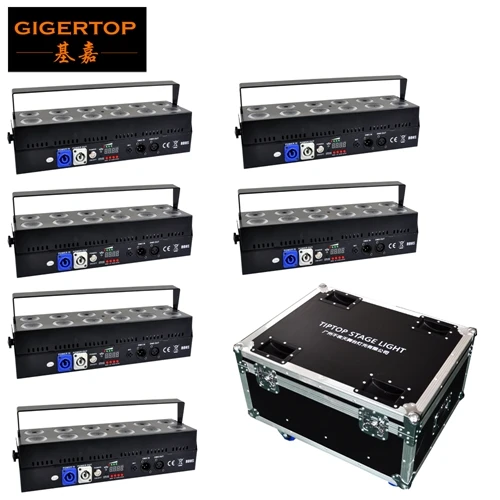 6IN1 flight case TP-G3037-6IN1 12x18 Вт Беспроводная батарея сценическое освещение для помещений светодиодный фонтан IRC пульт дистанционного управления фермы стены здания - Цвет: 6IN1 flight case