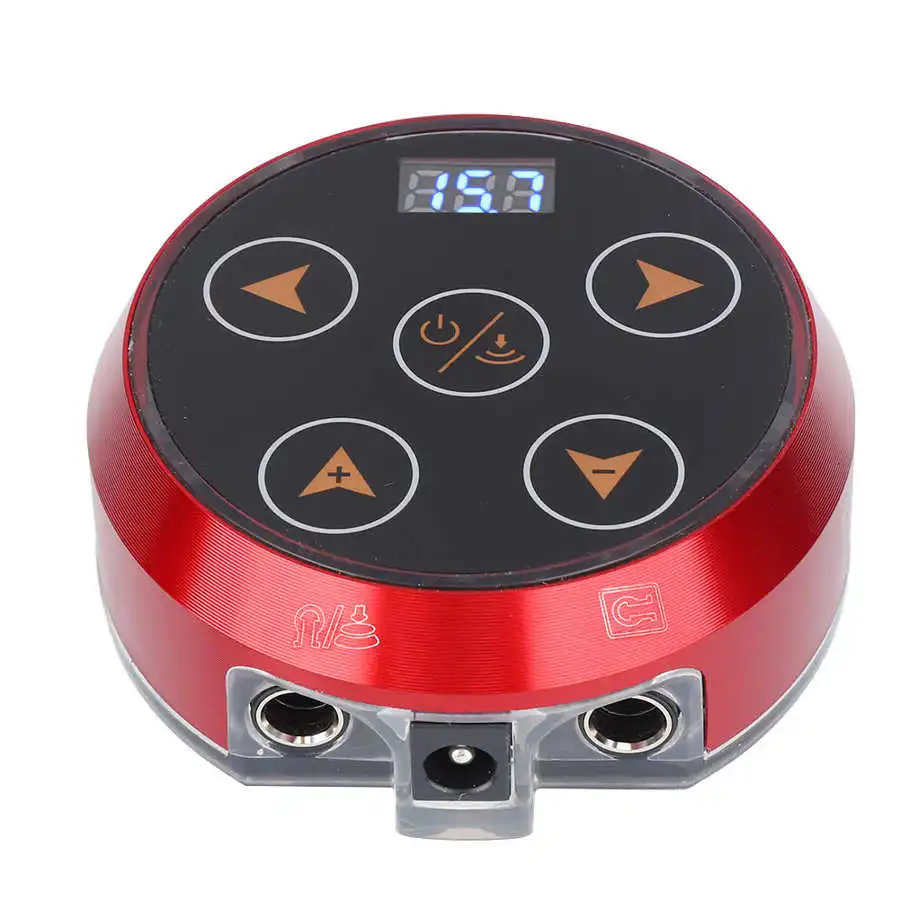 Источник питания для татуировок Красный ЖК источник с адаптером аксессуар тату