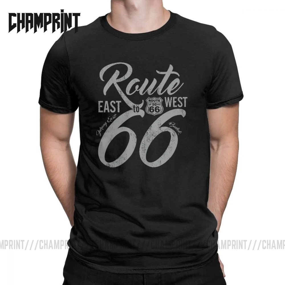 Мужская футболка Route 66 Mother Road SG18 винтажные топы из чистого хлопка хипстерские