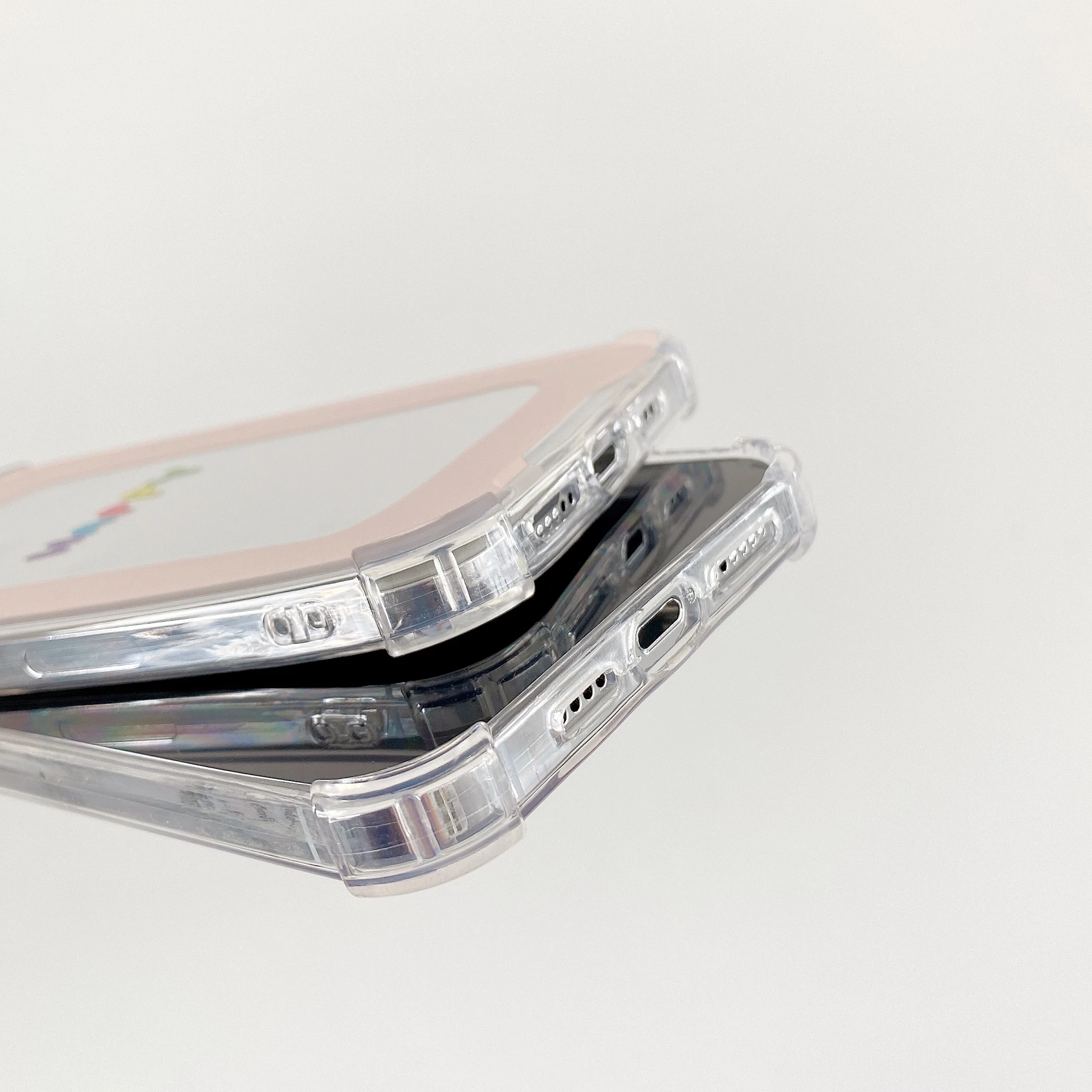 

for iPhone 11 Case Cute Rainbow Happy Letter Mirror Plated Cover for iPhone 12 Pro Max 7 8 Plus XR XS X SE Silicone Airbag Cases