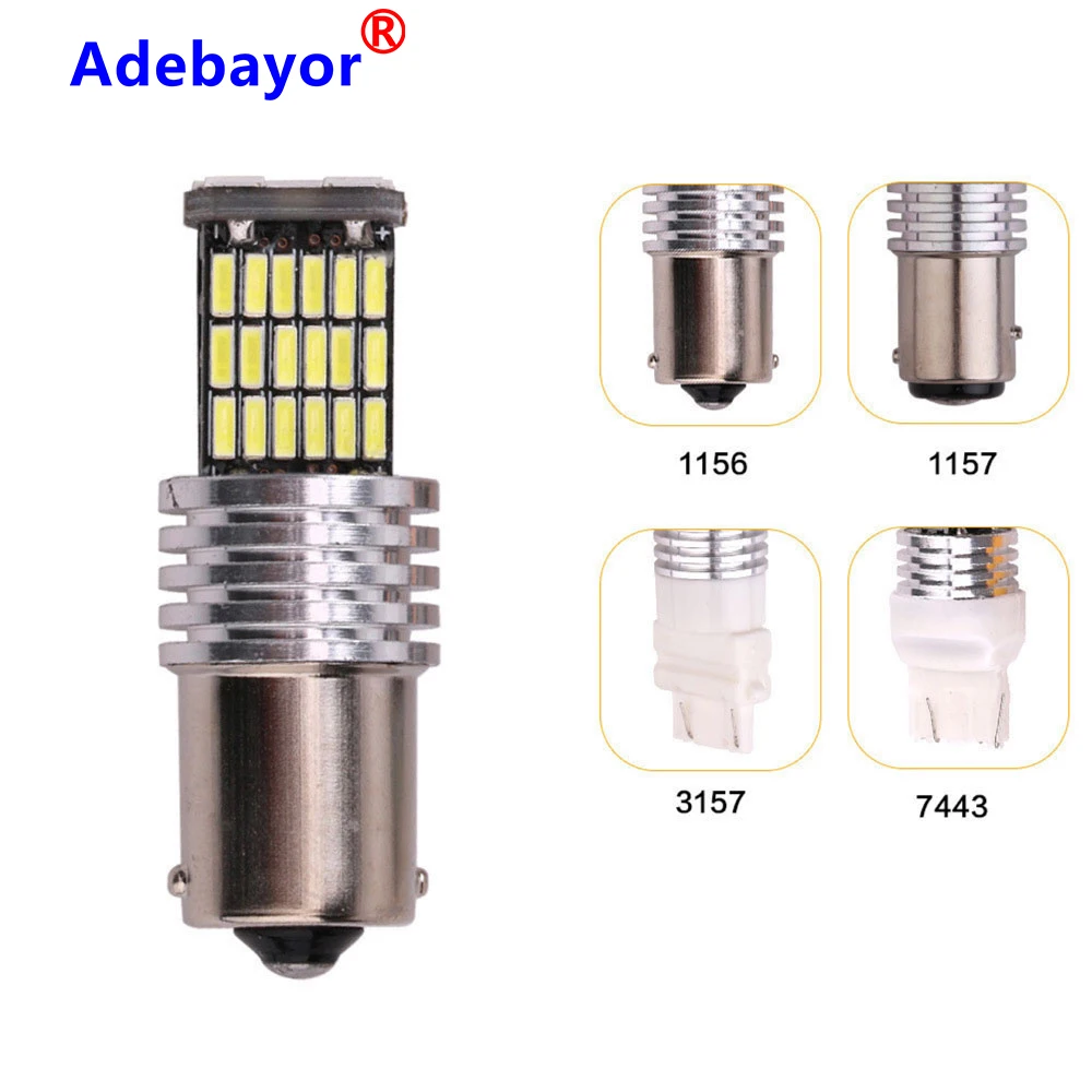 

200 шт., светодиодная лампа-Стробоскоп Canbus 1156 1157 BAY15D 4014 45 SMD, стоп светильник s 12 в 24 В, автомобильная лампа заднего хода, дневные ходовые огни