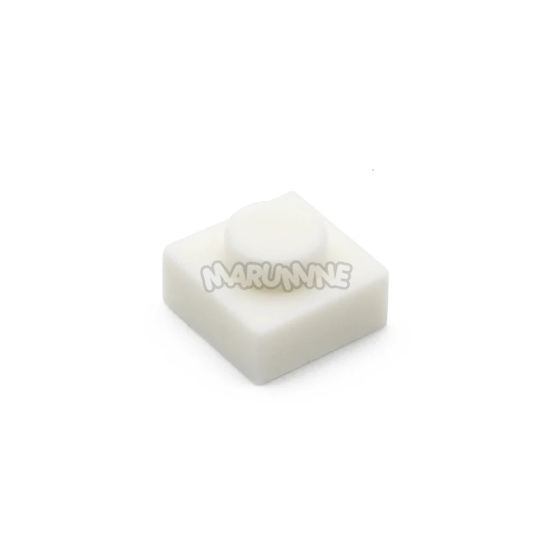 MARUMINE 500 шт. 1x1 кирпичи пластина 3D строительные блоки Пиксели картина детей развивающие обучающие игрушки - Цвет: Белый