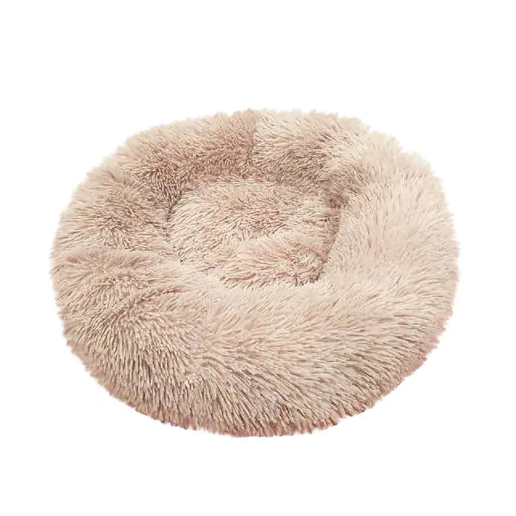 Round Dog Cat Bed Pet Washable House Breathable Lounger Sofa Deep Sleep Litter Kennel Super Soft Plush Beds @47 | Дом и сад